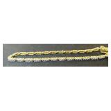 8-Inch Gold-Tone Bracelet with Rhinestone Accents
