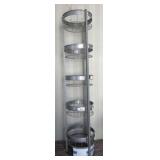 Tall Metal Rotating Display Rack with Circular She