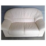 Two-Seater Beige Sofa, Approx. 60 Inches Wide
