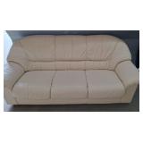 Beige Upholstered Sofa, 80in Length