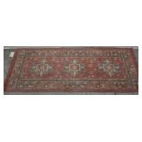 Persian-Style Polyester Runner Rug, 22 in x 60 in