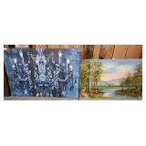 Two Decorative Canvas Wall Art Panels