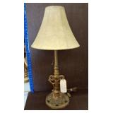 ANTIQUE CAST IRON LAMP 18 INCH