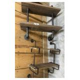 2 PC  INDUSTRIAL LOOK WALL DISPLAYS WITH SHELVES