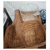 Longaberger Basket with Prestonwood Glass Pitcher