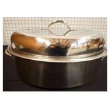 Stainless Steel Oval Roaster with Lid and Rack