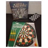 Board Game Bundle Featuring Chess, Checkers