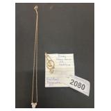 Disney CZ Necklace and Krementz Pearl Pin