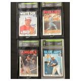 4 Graded Baseball Cards: SGC 7