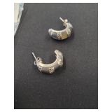 Sterling Silver Earrings with Marcasite Inlay