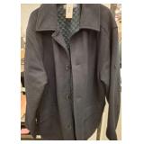 Structure Quilted-Lined Navy Coat