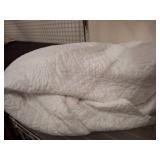 White Quilted Blanket or Throw
