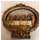 Last Supper Plaque With Ornate Gold Frame