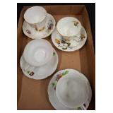 4 Bone China Teacups with Saucers by Viceroy China