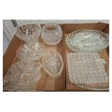 Pressed Glass Serving Bowls, Dishes, and Platters