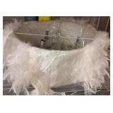 Feather-Adorned Pendant Light Fixture