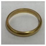 SC14 KT  BLUE NILE WEDDING BAND, SIZE 7.5, 3.39 GR