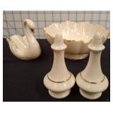 Lenox Ceramic Set with Gilded Accents: Swan Dish,