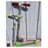 Two Kick Scooters: Razor and Curve Models