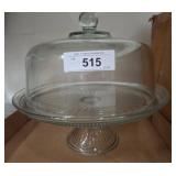 Glass Cake Stand with Dome Cover