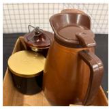 Brown Kitchenware and Copper Butter Mold
