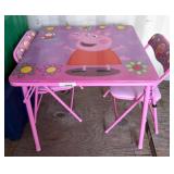 Childrenï¿½s Pink Table and Chair Set with Character