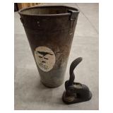 STAMP SEAL, VINTAGE GALVANIZED MINIATURE UMBRELLA