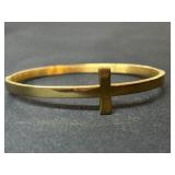Gold-Tone Stainless Steel Bangle Bracelet