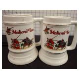 Medieval Times Ceramic Tankard Mugs