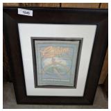 2 PC FRAIMED SUNSINE FESTIVAL, INDIAN STAMP ART