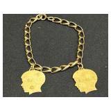 12K Gold-Filled Bracelet with Silhouette Charms