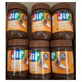 6 Jif Peanut Butter & Chocolate Jars