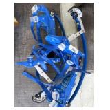 Blue Jumping Stilts with Metal Frames and Adjustab