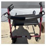 Lumex Lightweight Aluminum Rollator Walker with Se