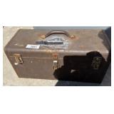 Metal Toolbox with Mixed Contents