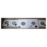 MERCURY SILVER DIMES 5 PC