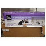 Pet Exercise Pen and Fine China Dish Set