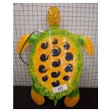Hand-Painted Metal Sea Turtle Decor