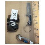 Miniature Replica Knife and Folding Knife Keychain