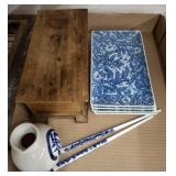 ORIENTAL PLATES, CHOP STICKS, MISC