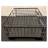 Black Metal Stackable Storage Basket drain boards