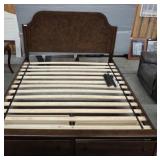 KING BED WITH RAILS, SLATS , HEADBOARD, FOOTBOARD