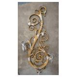 Decorative Metal Wall Sconce with Candle Holders 2