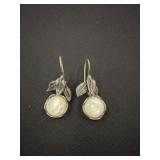 Sterling Silver Earrings with Coin Drops