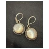 Mother of Pearl and Marcasite Earrings