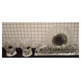 Princess House American Rose Crystal Clock