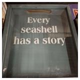 SHADOWBOX SEASHELL DISPLAY BOX 18X18
