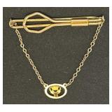 10K Chain With Rolled Plate Clip and Signet Pin