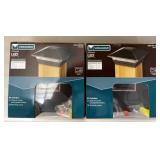 Two Veranda LED Post Cap Lights, Bronze