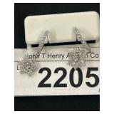 Sterling Silver Star Hoop Earrings